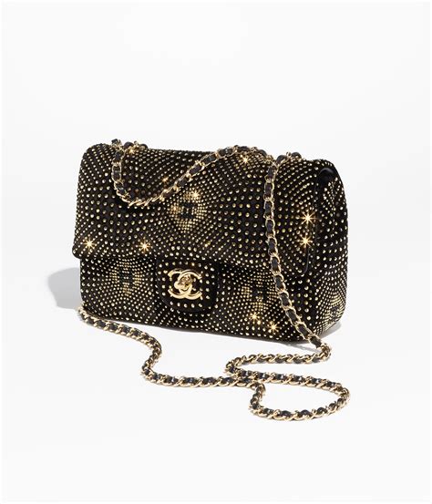 chanel gold tone metal and diamante|Evening Bag Velvet, Diamanté & Gold.